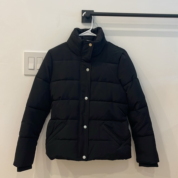 Black belted puffer jacket - Picture 3 of 4